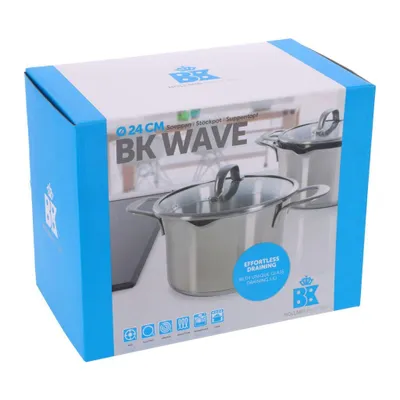 Produktbild von Bk Wave Suppentopf 24 cm Edelstahl/Glas