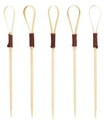 Produktbild von PAPSTAR Fingerfood Picker 10 cm "Loop", ideal für Snacks und Fingerfood | Beutel (40 Stück)