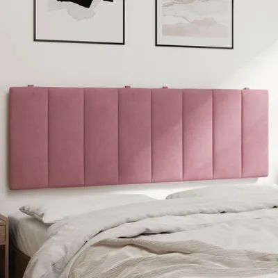 Image de vidaXL Coussin de tête de lit "Hanko" rose 140 cm velours