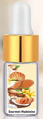 Produktbild von GKA Parfüm Öl Gourmet-Madeleine aus Frankreich Parfümöl Kosmetik Milch, Praline, Kokosnuss, Butter, Vanille sehr intensiv Probierfläschchen