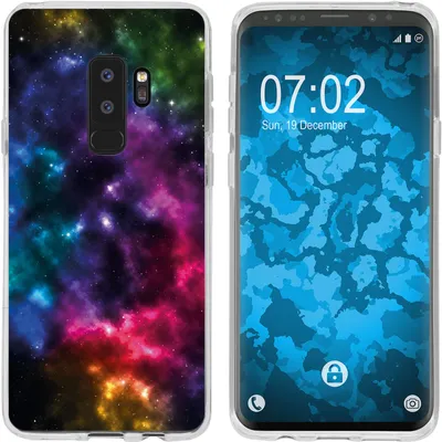 Produktbild von PhoneNatic Case kompatibel mit Samsung Galaxy S9 Plus Silikon-Hülle Space Nebula M8