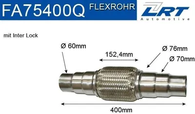 Produktbild von LRT FA75400Q Flexrohr Abgasanlage Auspuffrohr