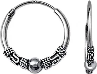 Produktbild von 925 Silber Single Ohrring Keltische Creole Gothic Celtic Bali Einzel 20mm 5048