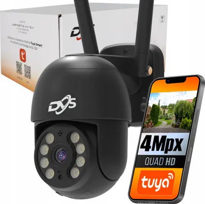 Produktbild von Schwarz Wifi 4Mp Tuya Smart Auto-Tracking Ip66 Ptz Kamera Mit Netzteil