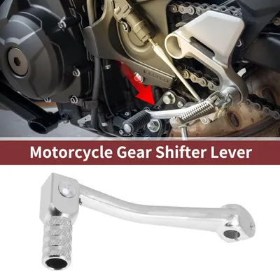 Image de Levier De Changement De Vitesse Pliable Pour Moto Pour Honda Crf50 En Alliage D'Aluminium Bras De Levier De Changement De Vitesse Ton Argenté