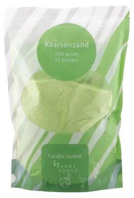 Productafbeelding van HomeBound Kaarsvlokken, 500 gram, met 12 groene lonten