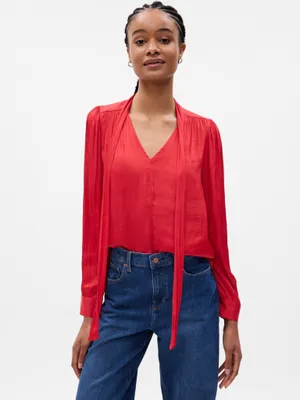 Produktbild von GAP Bluse mit V-Ausschnitt 742653-01__XS