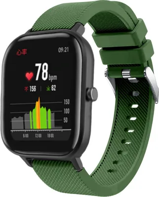 Produktbild von Strap-it Xiaomi Amazfit GTS Armband Silikon (Armeegrün)