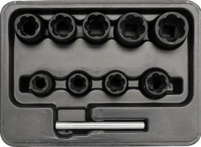 Zdjęcie produktu dla Yato YT-0603, Zestaw nasadek, 3/8", Metryczny, 10 głowic(e), 10,11,12,13,14,15,16,17,19 mm