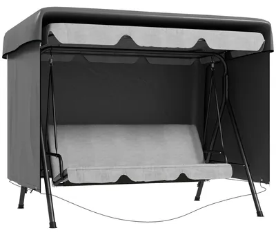 Produktbild von Gartenmöbelabdeckung Abdeckung Schutzhülle für Outdoor-Möbel, 215 cm x 155 cm x 150 cm, Dunkelgrau