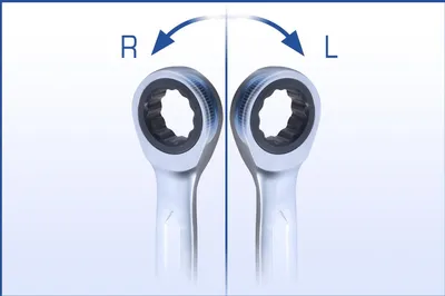 Produktbild von Brilliant Tools Ratschenringschlüssel, 8 mm, Rückschwenkwinkel 5°