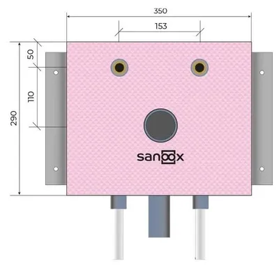 Image de Boîtier de raccordement pour évier SANOOX, court, pour construction sèche, Radopress DA16, Polokal DN50, 1 pièce.