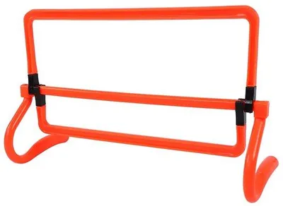 Image de Ensemble de 5 barrières d'entraînement réglables Unyqoos®, couleur orange – Barrières d'agilité pliables en PVC/ABS avec 4 niveaux de hauteur, idéales pour la coordination, la vitesse et les sports variés