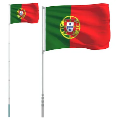 Productafbeelding van Vlag met vlaggenmast Portugal 5,5 m aluminium