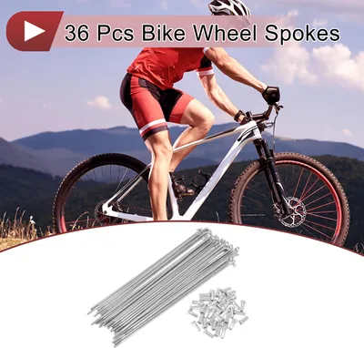 Produktbild von 36 Set 12G Fahrradspeichen 177mm Fahrradspeichen 45 Stahl Verzinkt Silberton