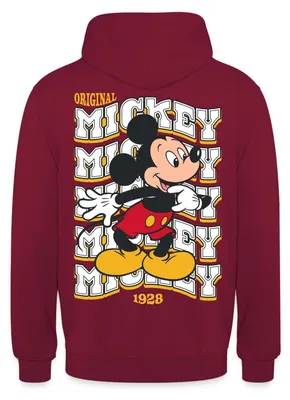 Produktbild von Mickey & Minnie Mickey Mouse Original 1928 Uni Hoodie, XXL, Bordeaux