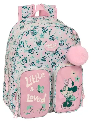 Productafbeelding van Safta Minnie Mouse rugzak, 9,5 liter, 28x34x10 cm, klein formaat, roze. Kinderrugzak, roze, one size