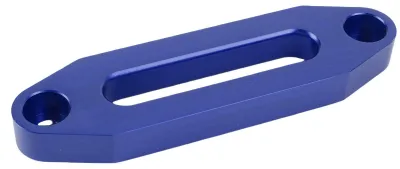 Image de Guide-câble de treuil de type Hawse, 12,4 cm, pas de perçage standard, alliage d'aluminium haute résistance, pour treuils de 1 360 à 1 814 kg, destiné aux câbles d'ancrage automobiles, bleu