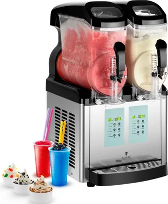 Produktbild von Royal Catering Slush-Maschine - 2 x 8 l - LED - Ice-Cream-Funktion -