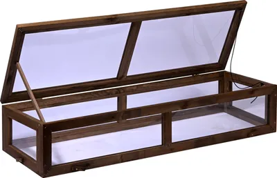 Produktbild von dobar Frühbeet-Aufsatz für Hochbeet 58406FSCe, Dunkelbraun, 117x40x22 cm