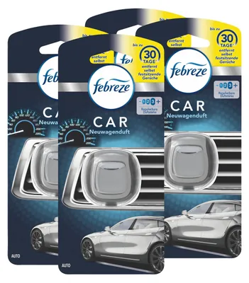 Produktbild von Febreze Car Lufterfrischer Neuwagenduft - Autoduft (4er Pack)
