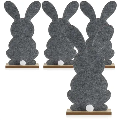 Produktbild von com-four® 4x Deko Aufsteller für Ostern - Osterdekoration aus Holz und Filz