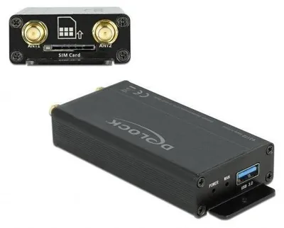 Imagen del producto de Convertidor USB 3.0 para módulo M.2 de tipo B, con ranura para tarjeta SIM y carcasa