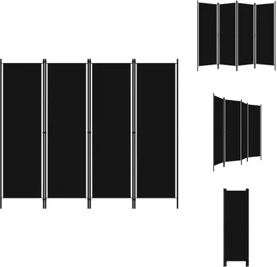 A black room divider is shown in a studio setting.