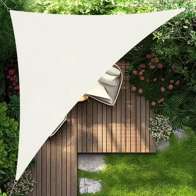Produktbild von Sonnensegel Dreieck 4x4x5,65 m, beige, UV-Schutz, wasserdicht, für Garten