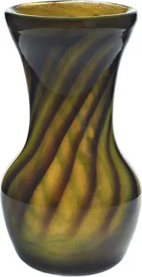 Produktbild von Vase bauchig gestreift "Pavel" (21cm)
