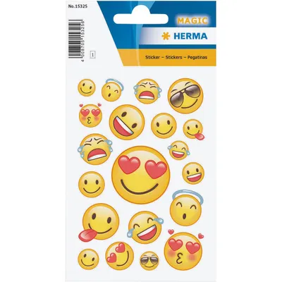 Produktbild von HERMA Aufkleber 15325 Smiley, 10x 19 Etiketten