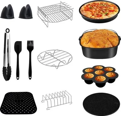 Image de Récipient en silicone pour friteuse à air chaud - 55 litres - sans BPA - pour accessoires