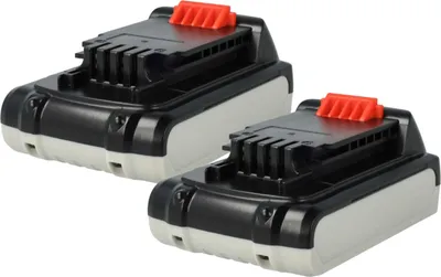 Produktbild von vhbw 2x Akku kompatibel mit Black & Decker HP186F4L, GKC1000L, GPC1800L, GTC610L, GTC800L, GXC1000L, GLC2500L Werkzeug (2000 mAh, Li-Ion, 18 V)