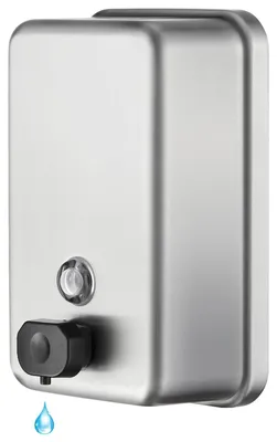 Produktbild von Manueller, wandmontierter Seifenspender aus Edelstahl, 1100 ml, Duschseifenspender für Badezimmer, gewerblicher und privater Gebrauch, Pumpspender, Flüssigseifenspender für Küchen und Restaurants, polierte Oberfläche