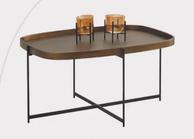 Produktbild von Brauner Rechteckiger Holz Couchtisch Wohnzimmer Luxus Beistelltische