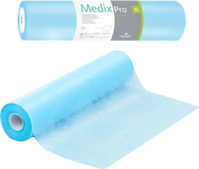 Image de MedixPro Protections hygiéniques en rouleau, 70 cm x 50 cm, bleu, 20 g, 100 pièces