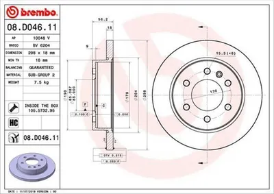Produktbild von Bremsscheibe BREMBO 08.D046.11