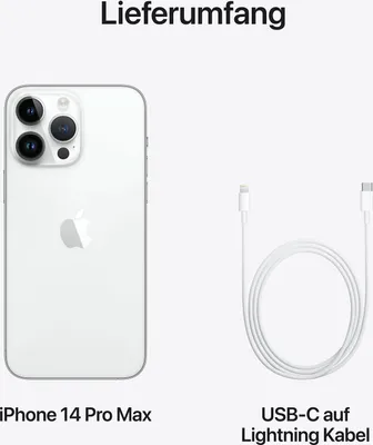 Produktbild von Apple iPhone 14 Pro Max, 17 cm (6.7 Zoll), 2796 x 1290 Pixel, 1000 GB, 48 MP, iOS 16, Silber
