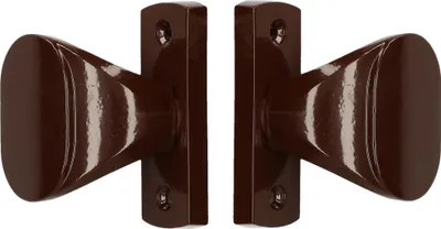 Zdjęcie produktu dla KOTARBAU® Zestaw 2 galek 65 mm brazowych z krótka plytka do silowników profilowych do bram i furtek