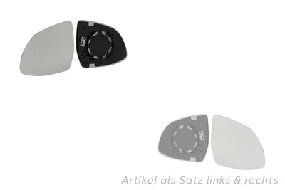 Produktbild von Spiegelglas passend für BMW X3 F25 04/14- Set links & rechts 51168291219 51167291219 51168291220 51167291220 Johns