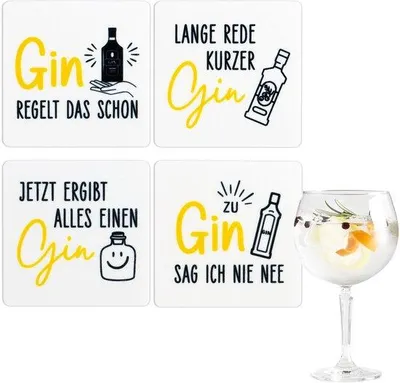 Image de Lot de 4 sous-verres Vilt Gin pour les amateurs de gin