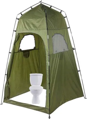 Produktbild von Duschzelt – Camping-Duschzelt – Umkleidezelt mit Reißverschluss – Toilettenzelt mit Fenstern – WC-Zelt inklusive Aufbewahrungstasche – Umkleidevorhang – Pop-up