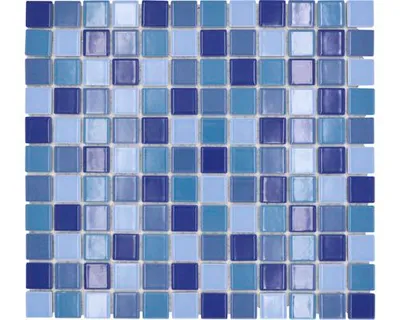 Produktbild von Blaues glänzendes Keramikmosaik 3, x 30 cm Blaues Mosaik für Küche und Bad "DEEP BLUE"