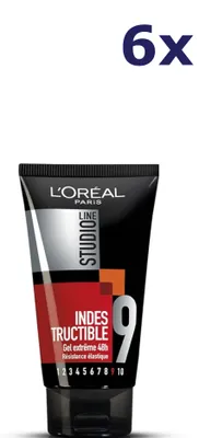 Produktbild von 6x L’Oréal Studio Line Haargel – Indestructible 150 ml