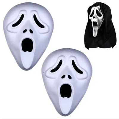 Halloween-Horrormasker, 2 Stück, Latex, für Erwachsene, gruselig