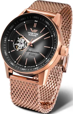 Image de Montre pour homme VOSTOK EUROPE NH38A-560B682B en or rose classique.