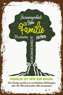 Produktbild von vianmo Holzschild 18x12 cm Familie ist wie ein Baum