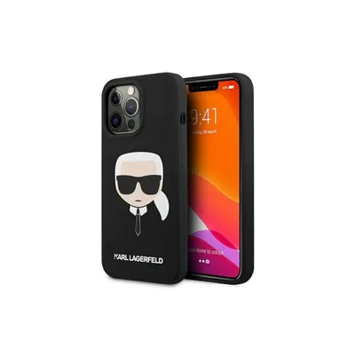 Obrázok produktu pre Karl Lagerfeld Silikónové puzdro Ikonik Karl`s Head pre iPhone 13 Pro (čierne)