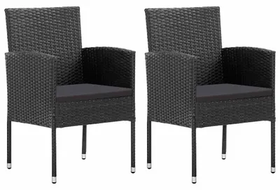Image de Ensemble de chaises de jardin en polyrotin avec coussins