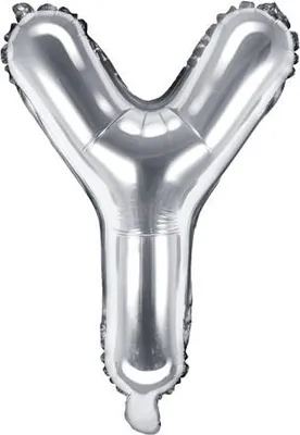Immagine prodotto di Palloncino in foil lettera "Y", 35 cm, argento (1 scatola / 50 pezzi)